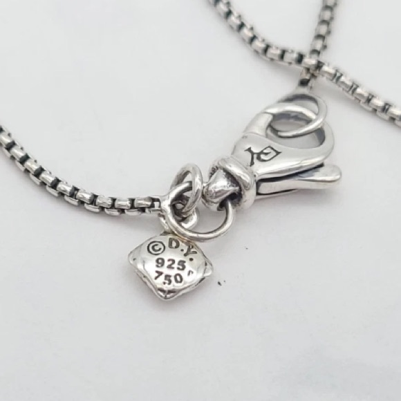 Sold David Yurman Cable Cookie Classic Heart Necklace with 18kt Gold Heart - Picture 5 of 9